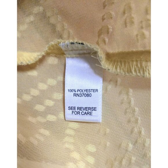Est 1946 Women's Sheer Blouse Tunic Top Sunny Yellow Boho Spring Summer 18/20W - Picture 6 of 8
